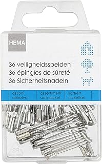 Épingles de sûreté en acier hema 36 pièces, argent