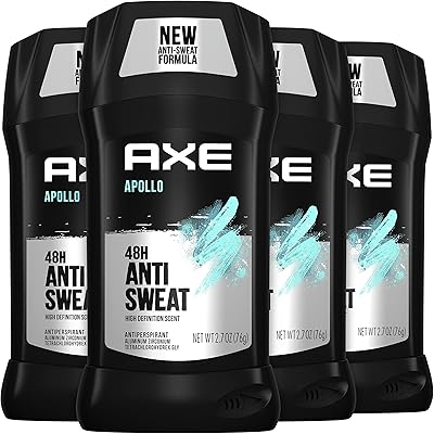 Déodorant et déodorant en stick ax apollo men 79,5 ml, 4 pièces