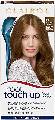 Teinture capillaire permanente clairol root touch-up, 6g châtain clair doré