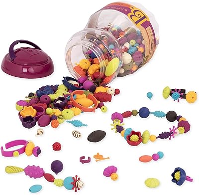 Btoys 500 pièces kit de bijoux en perles pop snap pour enfants