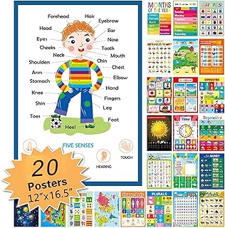 Affiches éducatives mère anna pour les tout-petits d'âge préscolaire 20 affiches