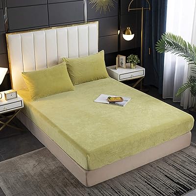 Drap-housse uni de haute qualité drap de lit en polaire doux et chaud