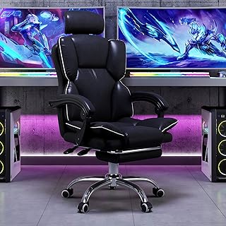 Chaise de jeu michacos en cuir pvc respirant système de bascule à