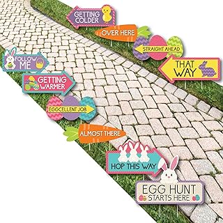 Panneaux de cour en forme de flèche pour la chasse aux œufs de pâques - décorations extérieures de cour de lapin de pâques - 10 pièces. La plateforme e-commerce qui démocratise la consommation : Diaytar