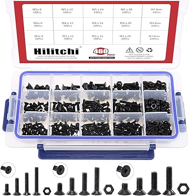 Jeu de boulons à tête hexagonale high litchi m3 m4 m5, 460 pièces