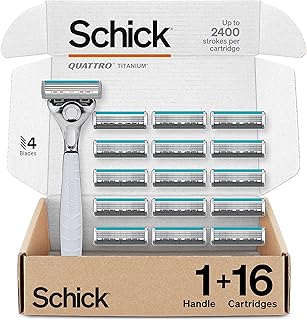 Rasoir pour homme chic quattro titanium avec 1 lame et 16 lames