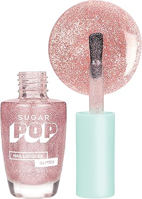 Vernis à ongles pailletés sugar pop 01 rose quartz