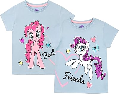 تي شيرت my little pony girls pinky pie rarity من قطعتين