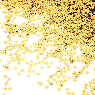 Papier étoile à confettis dorés pailletés et étoiles métalliques parfait pour la de