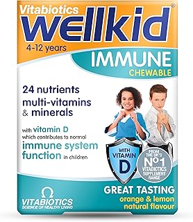 Wellkid immunity booster comprimés de renforcement de l'immunité de vitabiotics, 30 pastilles