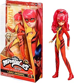 Poupée mannequin miraculous lady dragon shanghai heroes, taille 10,5 pouces