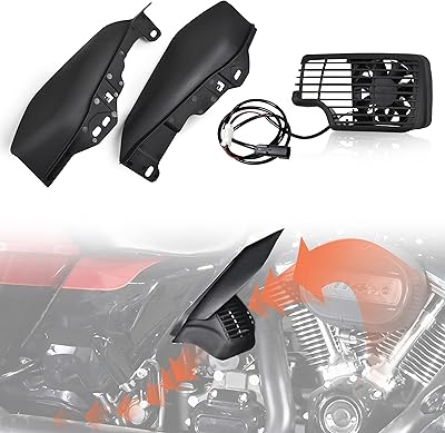 Ventilateur de refroidissement d'huile cool flow pour harley road glide avec bouclier