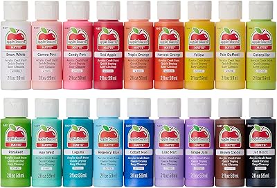 Ensemble de peinture acrylique apple barrel promotec 18 bouteilles
