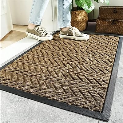 Paillasson d'entrée intérieur/extérieur platto, taille 77 x 47 x 18, tapis de bienvenue