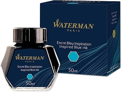 Bouteille d'encre waterman de 1,7 once pour stylos plume, marron foncé