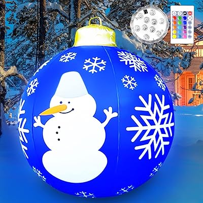 Décorations de cour de boule de noël gonflables - ornement de boule