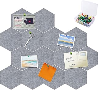 Shanq 14 pièces tableau d'affichage hexagonal 79 x 67"-20 17 cm de notes