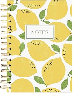 Cahiers graphiques citron - cahier à spirale pour bureaux, écoles, salles de classe