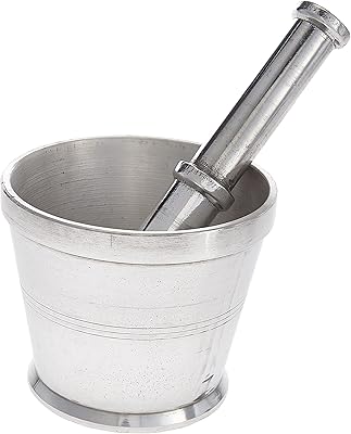 Mortier en aluminium raj 13 cm, argent, ram004, 1 pièce