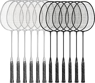 Ensemble de raquettes de badminton légères de 12 pièces, ensemble d'équipement de badminton
