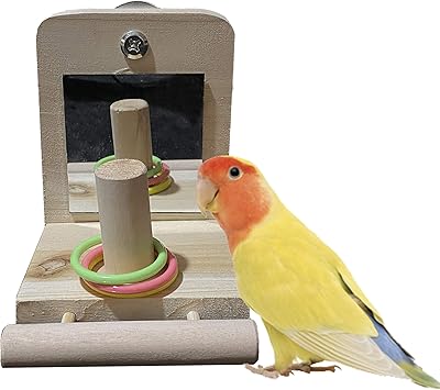 Woopets interactif oiseau miroir jouets oiseau miroir pour cage coloré perruche jouets oiseau