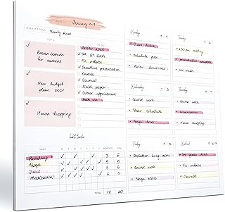 Cahier de planification hebdomadaire non daté carnet de liste de tâches quotidiennes