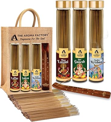 Bâtons d'encens premium the aroma factory de dhan laxmi shri ganesh et radha