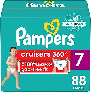 Couches taille 7 88 pièces jetables pampers easy-on à 360 degrés avec ceinture
