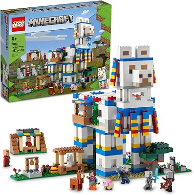 Ensemble de construction lego minecraft llama village 21188 ; jouet animal amusant