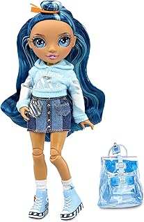 Poupée j.r. skylar rainbow high bradshaw - poupée mannequin bleue de 9 pouces