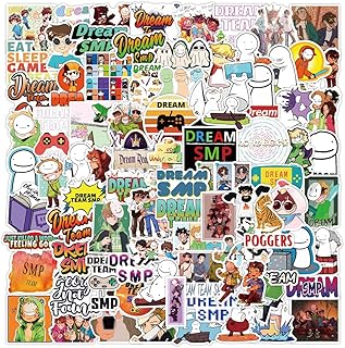 100pcs autocollants de dessin animé en vinyle imperméables, autocollants dream smp pour ordinateur