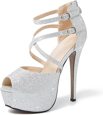 Sandales à talons hauts pour femmes avec fermeture éclair, bout ouvert et bride