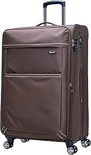 Bagage trolley souple unisexe extensible en polyester léger avec serrure tsa v6093sz, jaune