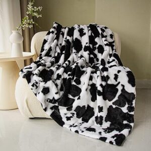 Couverture à imprimé vache, couverture pour canapé-lit, couverture polaire de bureau, couvertures douces et moelleuses, couverture en peluche pour adultes et enfants en toutes saisons 65\" x 79\". Le discount haut de gamme, c'est possible avec Diaytar
