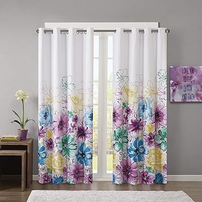 Rideau occultant olivia au design intelligent pour chambre à coucher et salon, rideau occultant décontracté pour le salon, cantonnière à 1 œillets, paquet de 1, 84 pouces, bleu. Le discount haut de gamme, c'est possible avec Diaytar