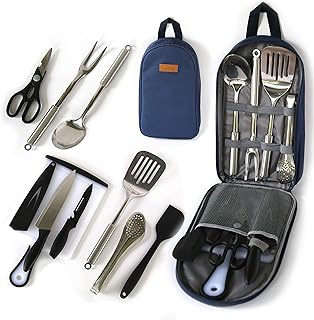 Ensemble d'ustensiles de cuisine de camping et équipement de cuisine d'extérieur - kit