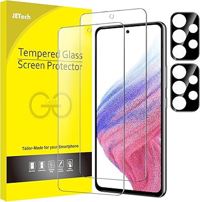 Protecteur d'écran geetech pour samsung galaxy a53 5g network avec protecteur d'objectif d'appareil