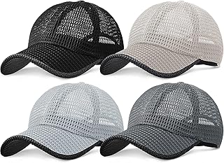 Casquette de baseball d'été en maille pour hommes, réglable, respirante, à séchage rapide