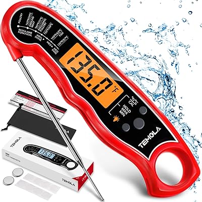Thermomètre à viande temola, thermomètre alimentaire à lecture instantanée avec calibrage du rétroéclairage