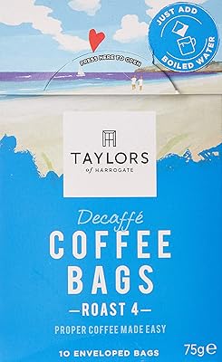 Pneus de sacs de café torréfiés harrogate - décafé, 75 g