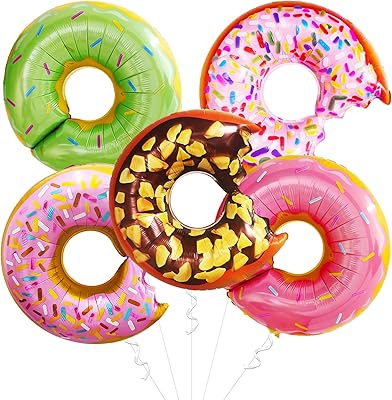 Kit de décorations de ballons en aluminium avec gros beignets - 21", paquet