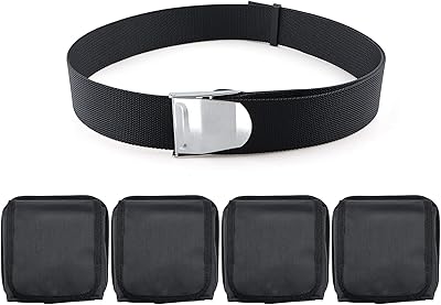 Ceinture de poids de plongée avec 4 poches détachables, boucle à dégagement rapide