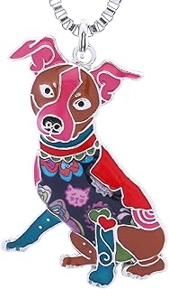 Luckeyui rat terrier cadeaux collier pour femmes animaux amoureux des animaux les bijoux