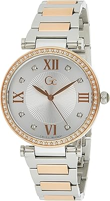 Montre à quartz pour femme gc avec affichage analogique et bracelet en acier