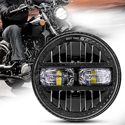 Phare led de moto 5-3/4 5,75 pouces 50w compatible avec hrl dyna sportster