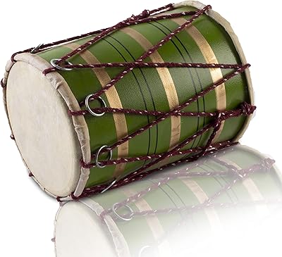 Ensemble de tambour tabla folklorique indien classique en bois et cuir fait à