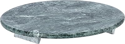 Table chapathi en marbre blanc et vert royalford, taille 10 pouces, multicolore