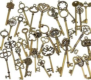 Clés squelettes de style ancien 36 pièces marron ys-36p-lb. Diaytar : Acheter moins cher n'a jamais été aussi facile