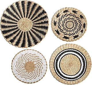 Panier de décoration murale boho lashay 4 pièces, fait à la main à