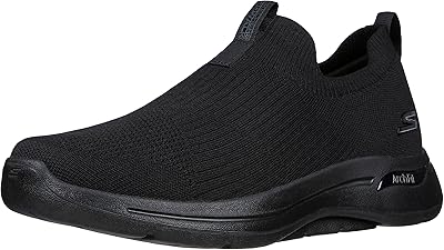 Chaussures de marche skechers go walk arc fit iconic pour hommes, noires